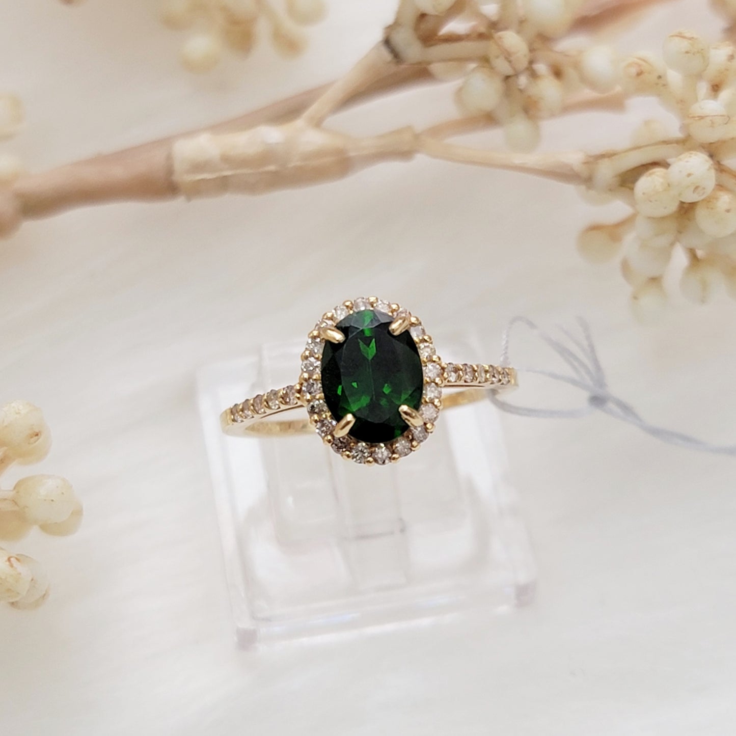 Chrome Diopside Ring