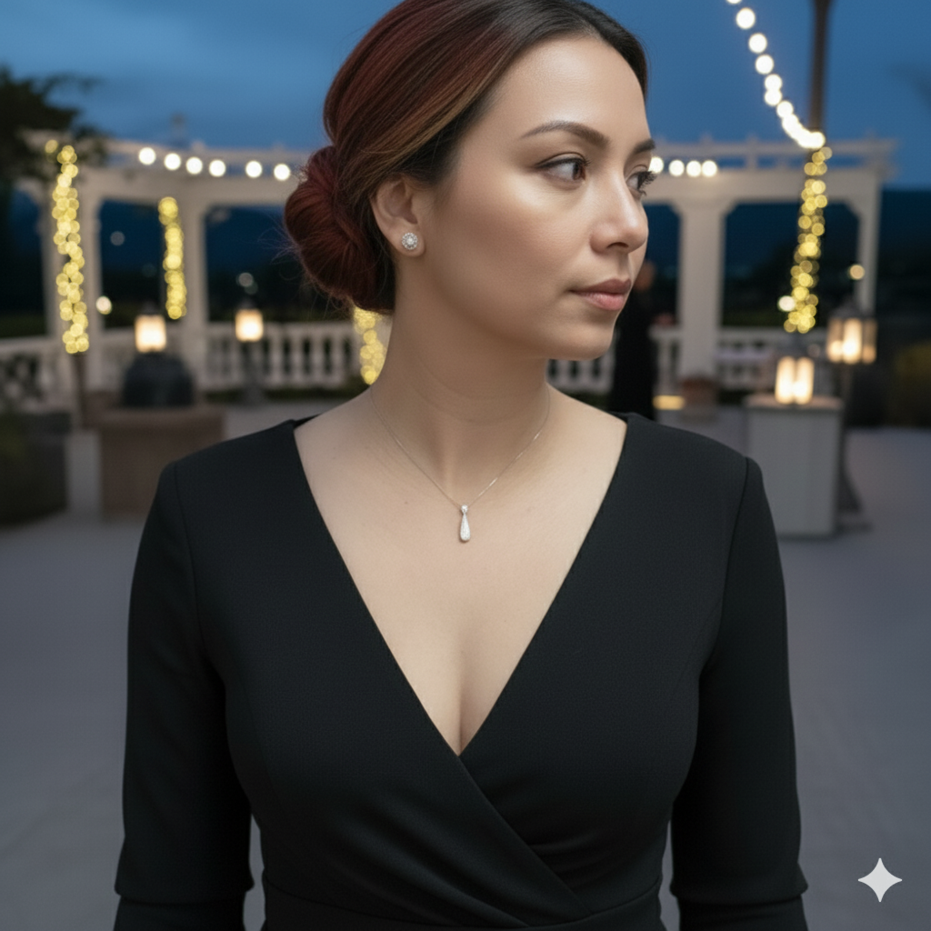 Diamond Teardrop Neacklace