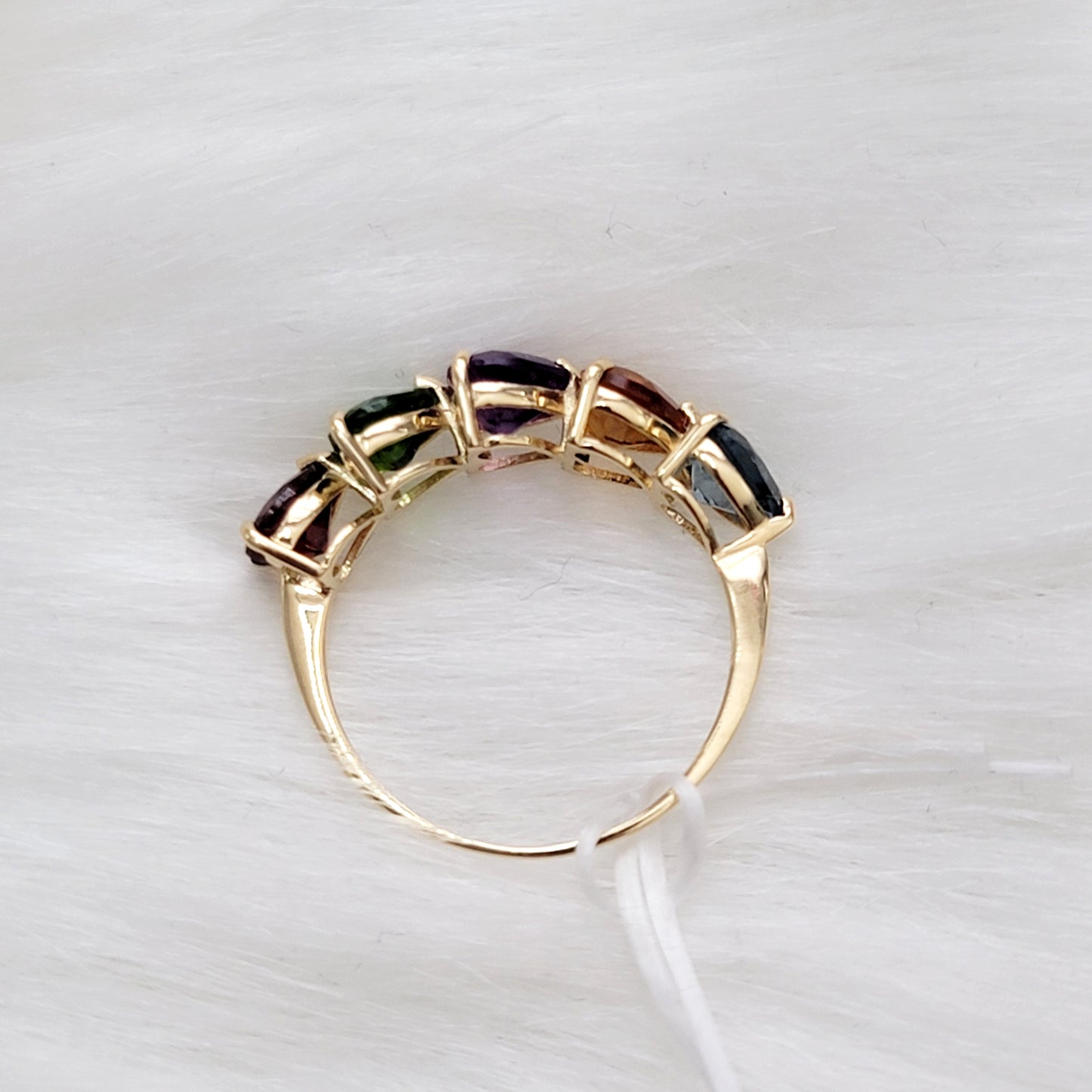 Heart Gem Half Eternity Ring
